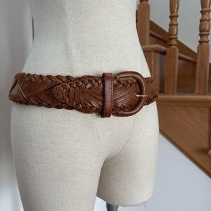 Vintage 70's Braided Leather Belt